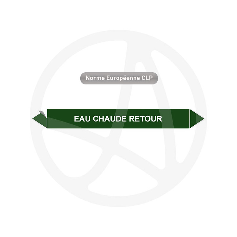 Marqueur de tuyauterie CLP Eau chaude retour