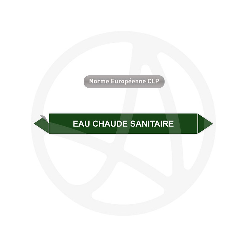 Marqueur de tuyauterie CLP Eau chaude sanitaire