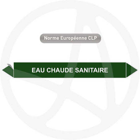 Marqueur de tuyauterie CLP Eau chaude sanitaire
