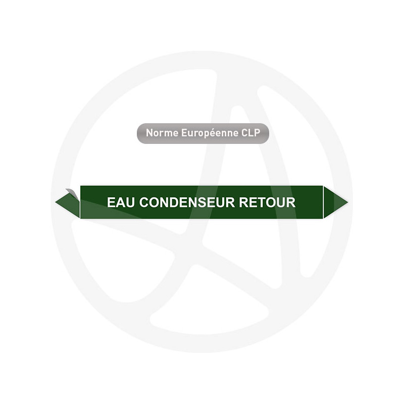 Marqueur de tuyauterie CLP Eau condenseur retour