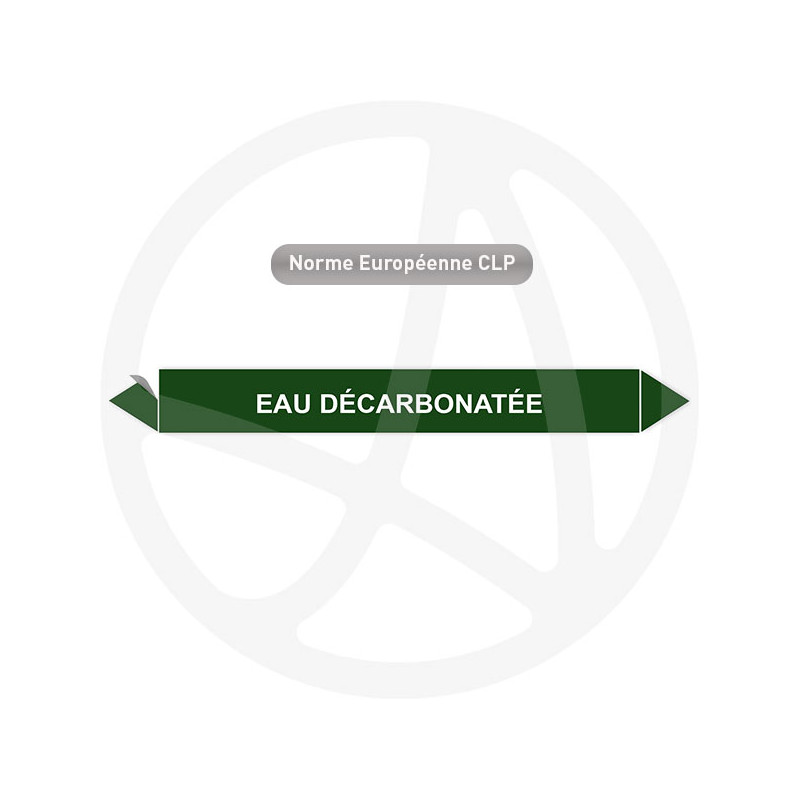 Marqueur de tuyauterie CLP Eau décarbonatée