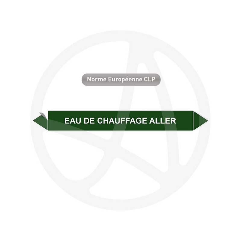 Marqueur de tuyauterie CLP Eau de chauffage aller