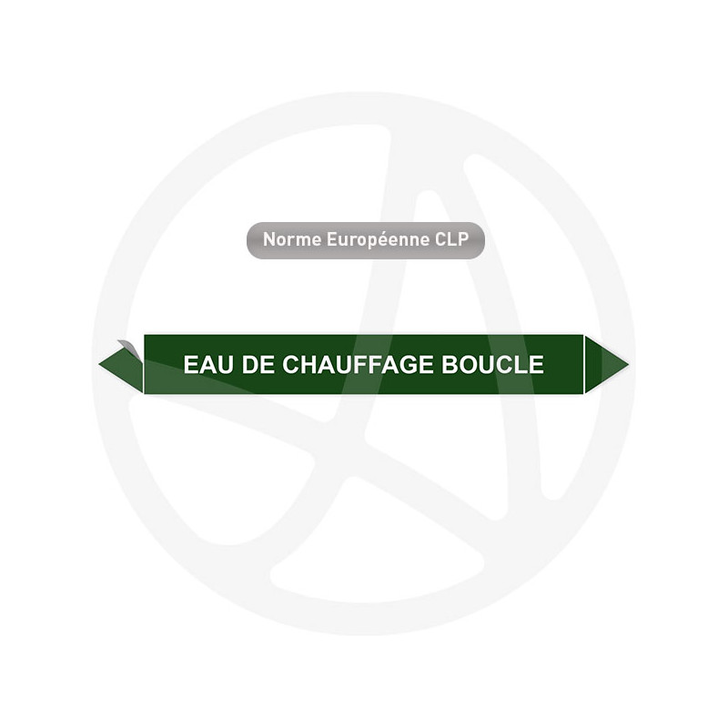 Marqueur de tuyauterie CLP Eau de chauffage boucle