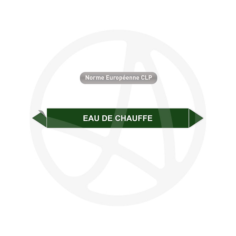 Marqueur de tuyauterie CLP Eau de chauffe