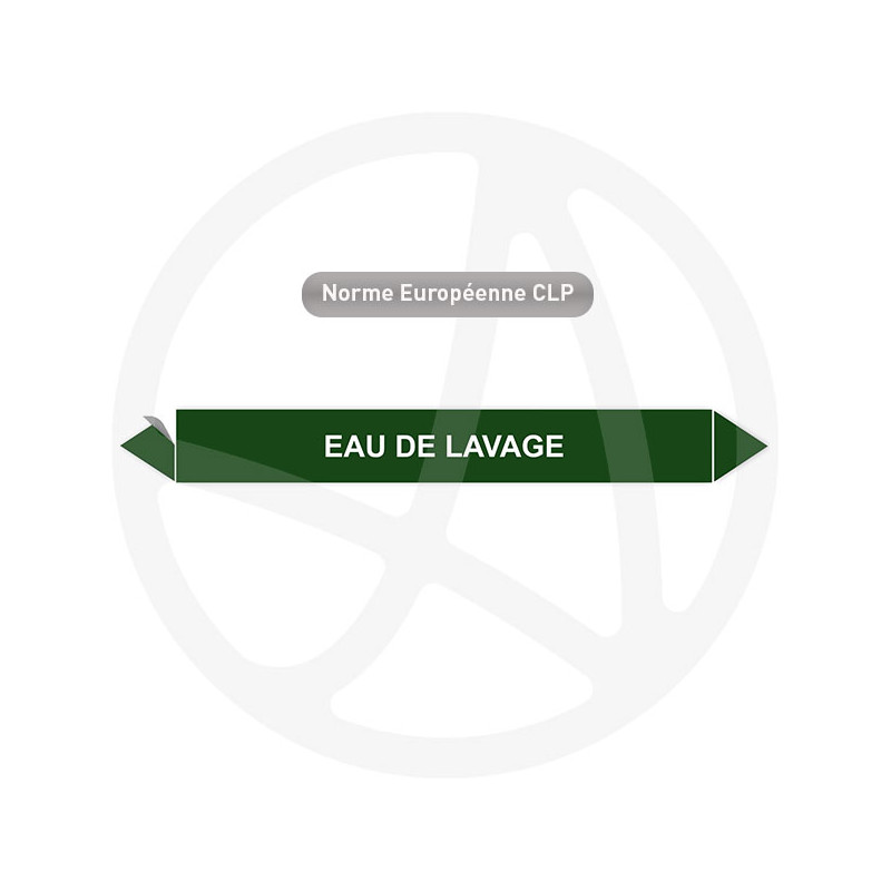 Marqueur de tuyauterie CLP Eau de lavage