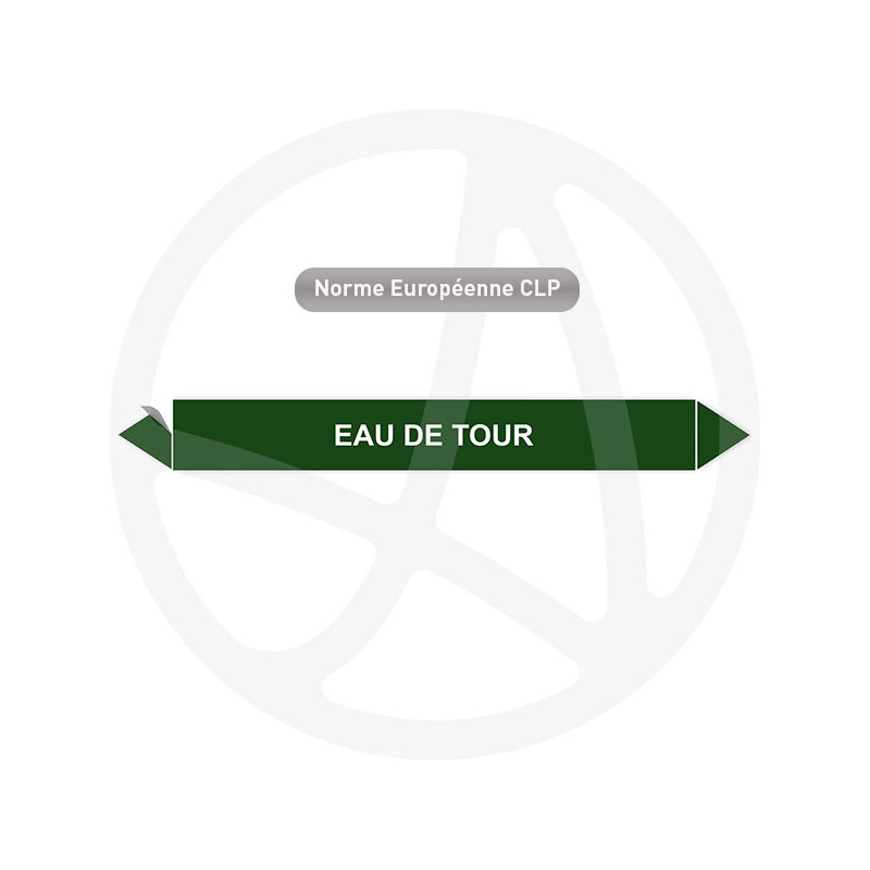 Marqueur de tuyauterie CLP Eau de tour
