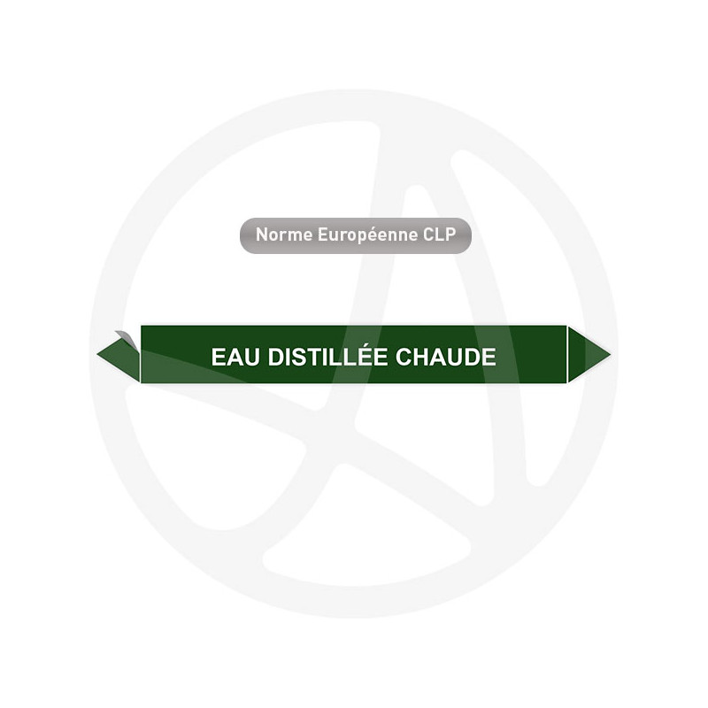 Marqueur de tuyauterie CLP Eau distillée chaude