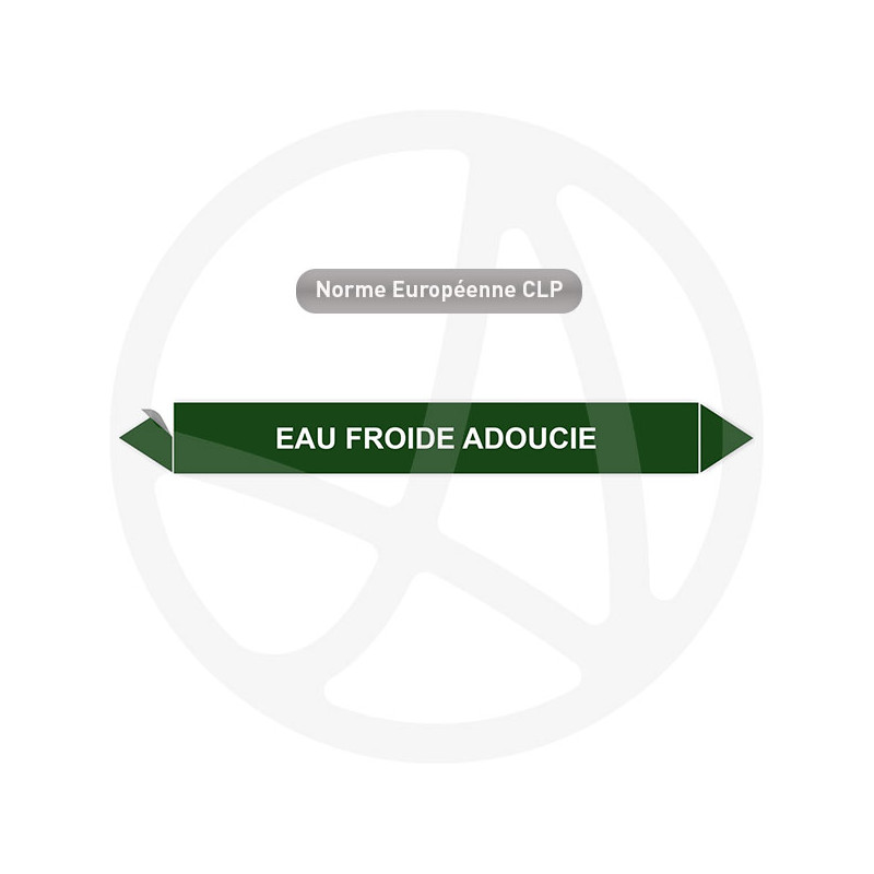 Marqueur de tuyauterie CLP Eau froide adoucie