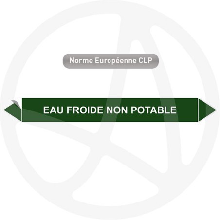 Marqueur de tuyauterie CLP Eau froide non potable