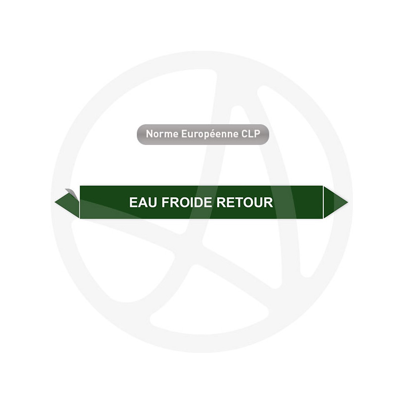Marqueur de tuyauterie CLP Eau froide retour