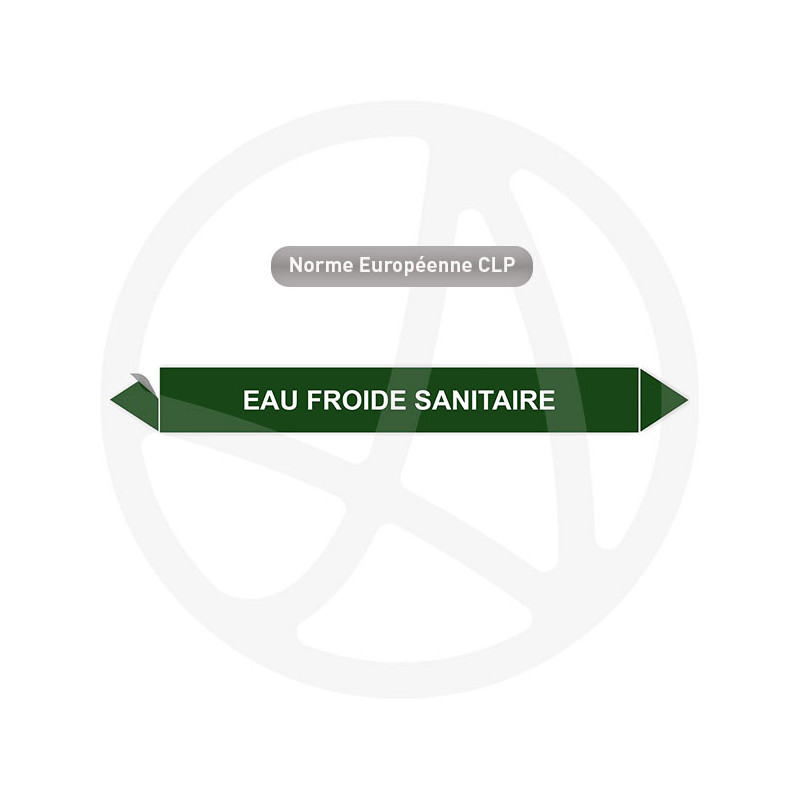 Marqueur de tuyauterie CLP Eau froide sanitaire