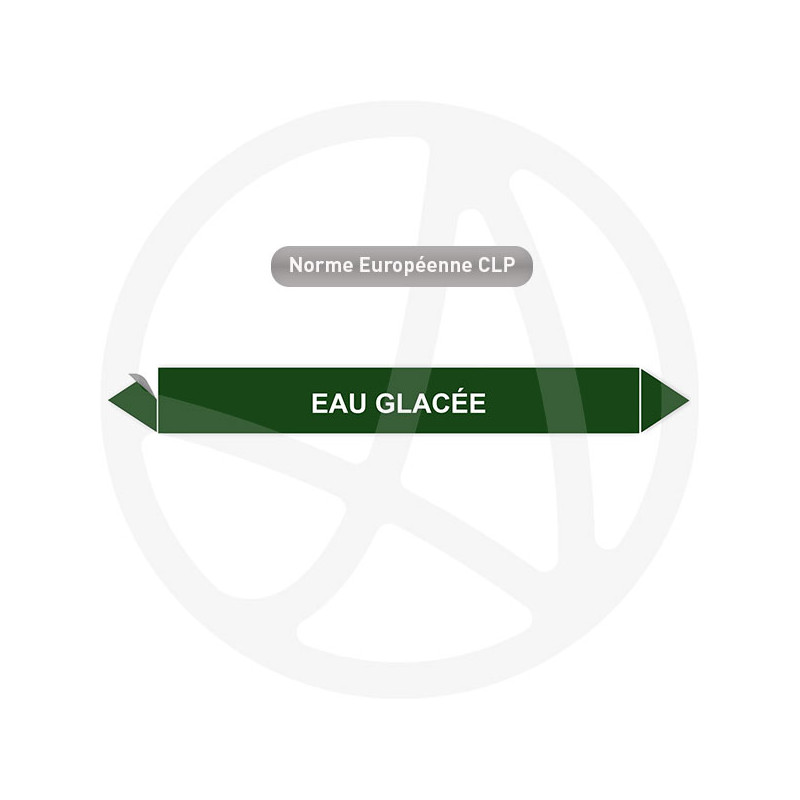 Marqueur de tuyauterie CLP Eau glacée