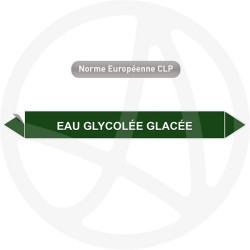 Marqueur de tuyauterie CLP Eau glycolée glacée