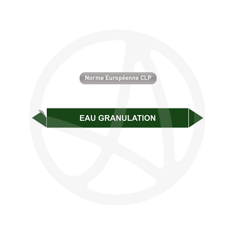 Marqueur de tuyauterie CLP Eau granulation