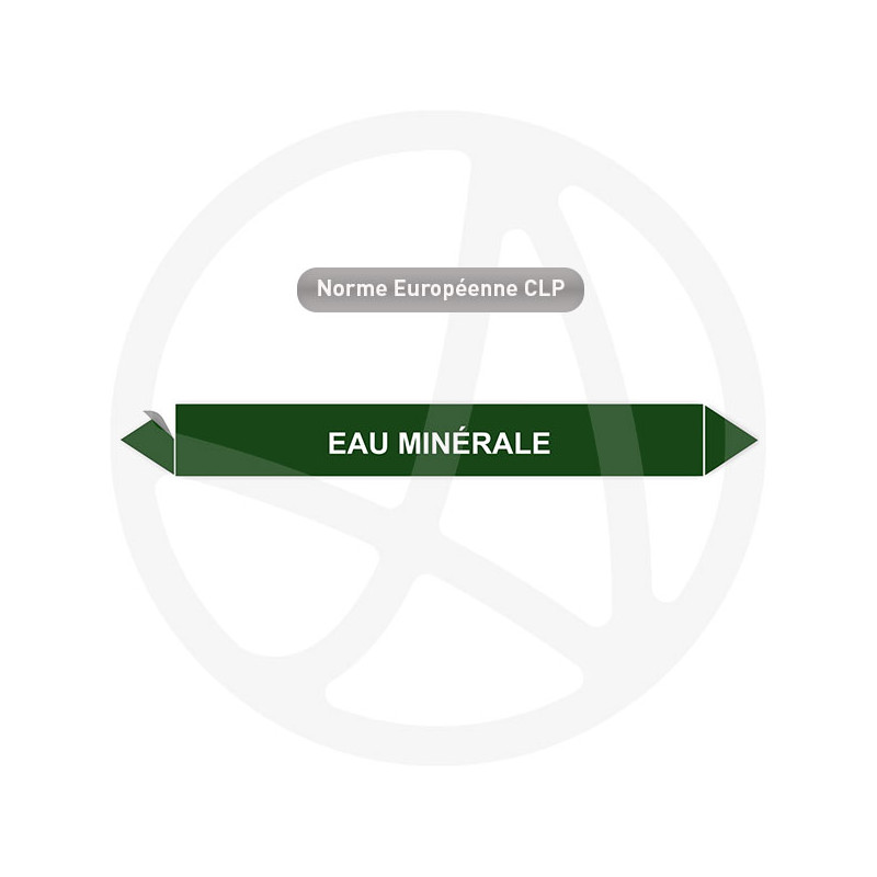 Marqueur de tuyauterie CLP Eau minérale