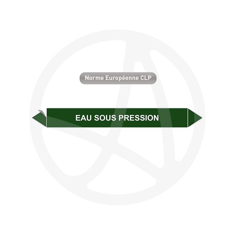 Marqueur de tuyauterie CLP Eau sous pression