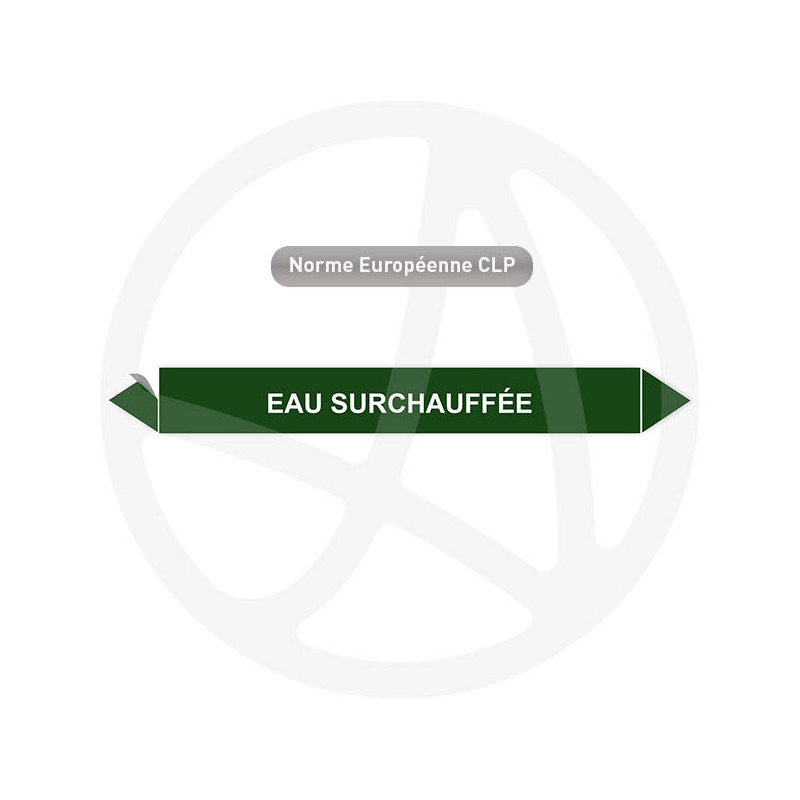 Marqueur de tuyauterie CLP Eau surchauffée