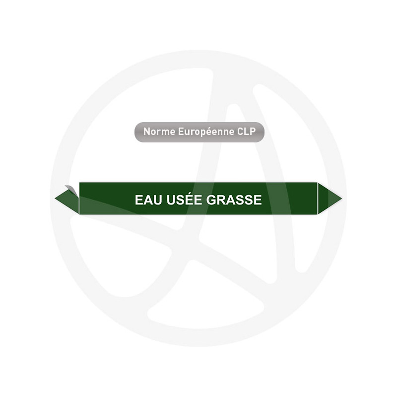 Marqueur de tuyauterie CLP Eau usée grasse