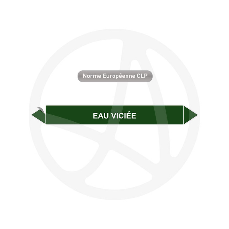 Marqueur de tuyauterie CLP Eau viciée