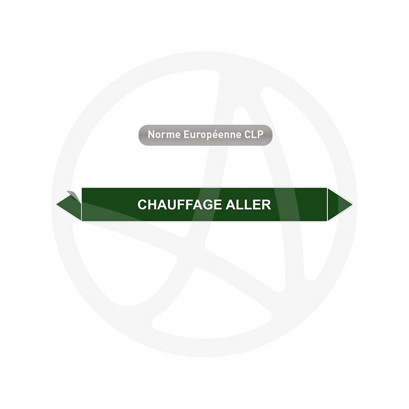 Marqueur de tuyauterie CLP Chauffage aller