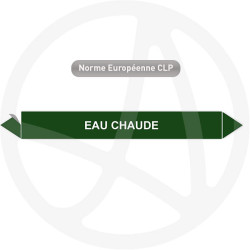 Marqueur de tuyauterie CLP Eau chaude