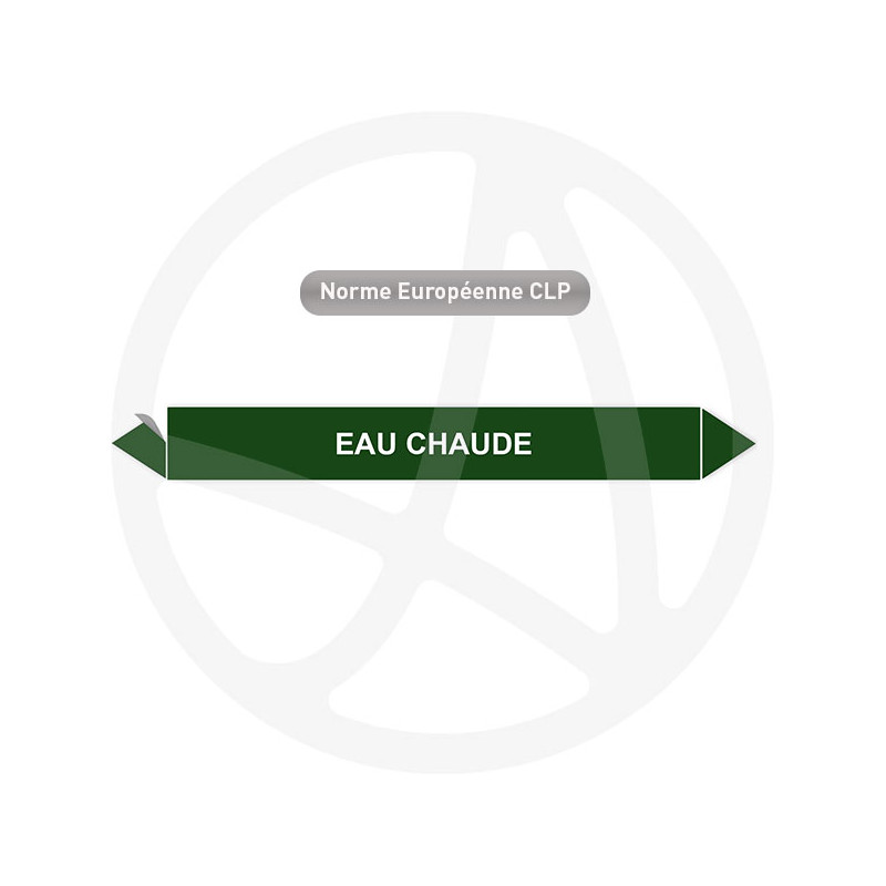 Marqueur de tuyauterie CLP Eau chaude