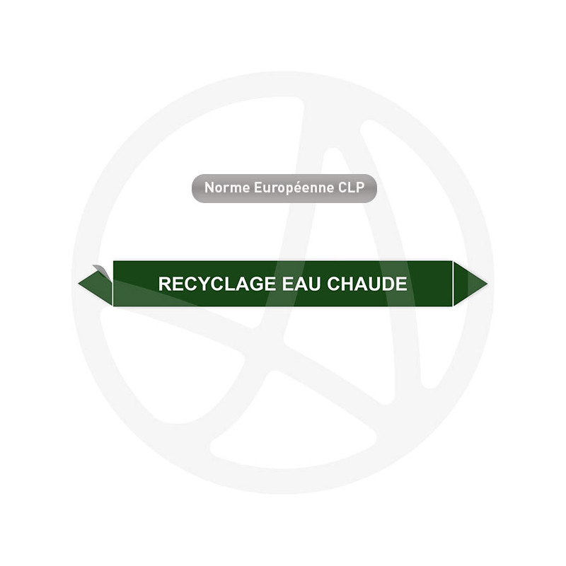 Marqueur de tuyauterie CLP Recyclage eau chaude