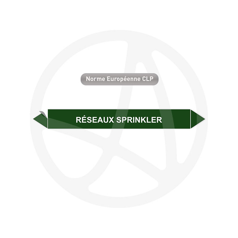 Marqueur de tuyauterie CLP Réseau sprinkler