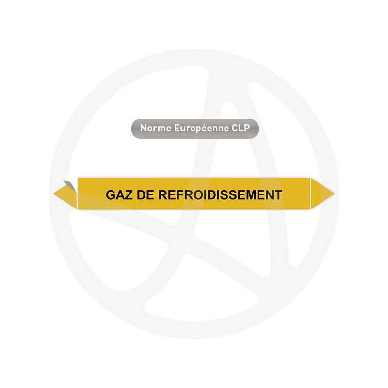 Marqueur de tuyauterie CLP Gaz de refroidissement