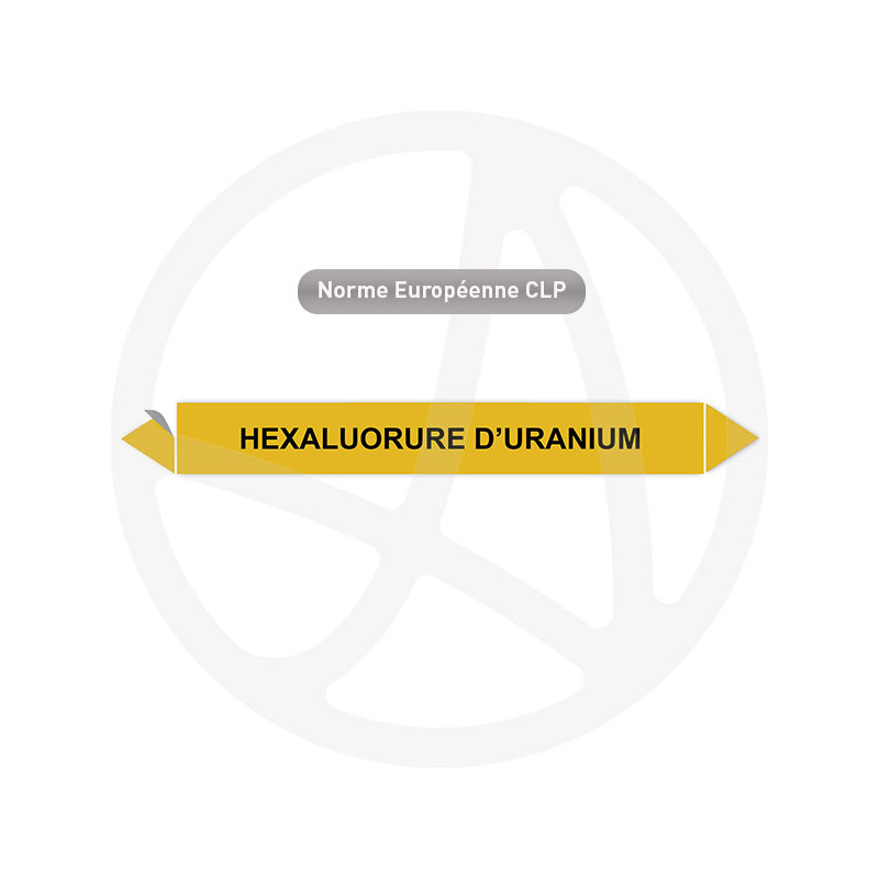 Marqueur de tuyauterie CLP Hexafluorure d'uranium