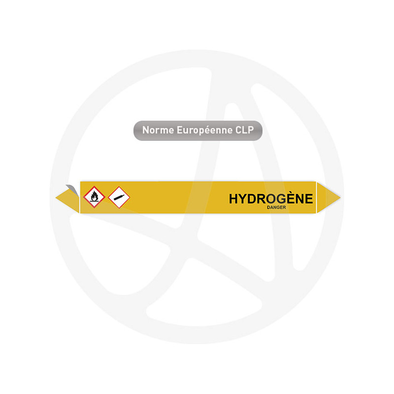 Marqueur de tuyauterie CLP Hydrogène