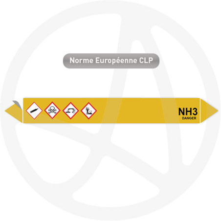 Marqueur de tuyauterie CLP NH3