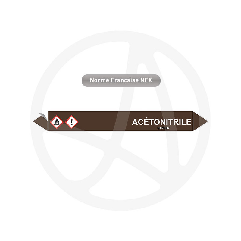 Marqueur de tuyauterie CLP Acétonitrile