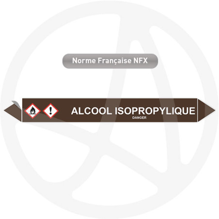 Marqueur de tuyauterie CLP Alcool isoprophylique