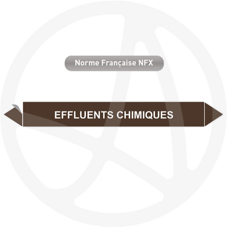 Marqueur de tuyauterie CLP Effluents chimiques