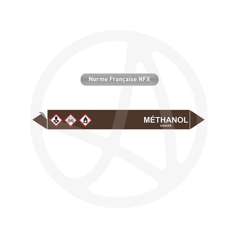 Marqueur de tuyauterie CLP Méthanol