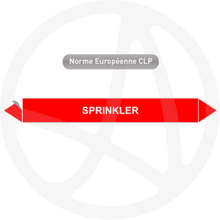 Marqueur de tuyauterie CLP Sprinkler incendie