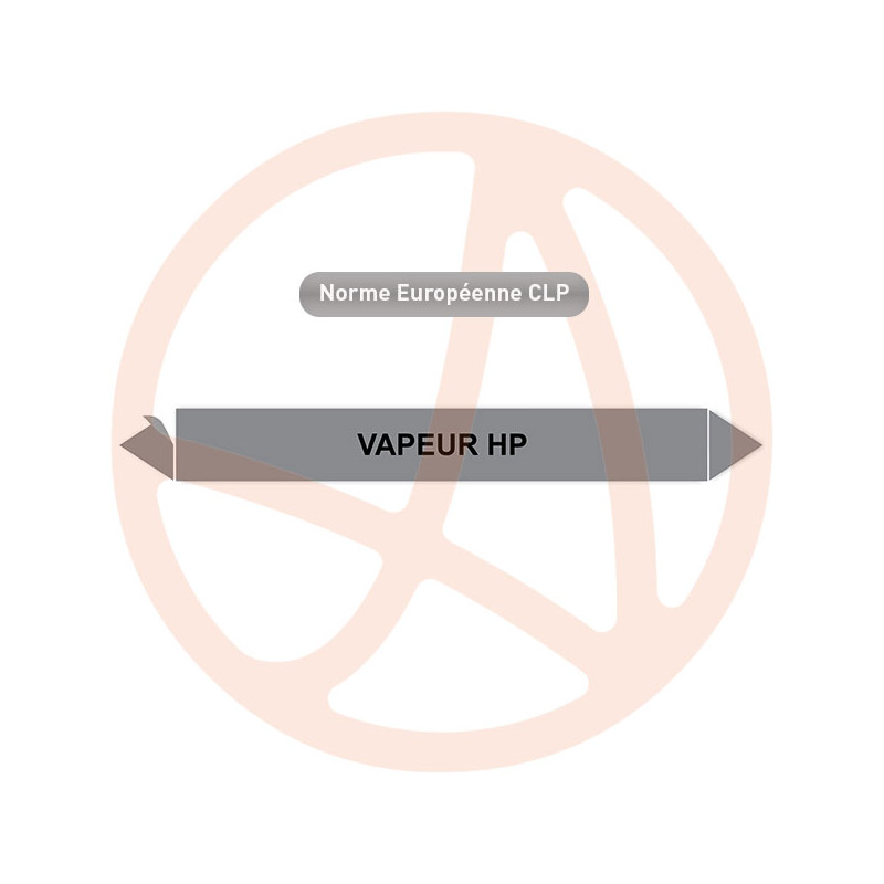 Marqueur de tuyauterie CLP Vapeur HP