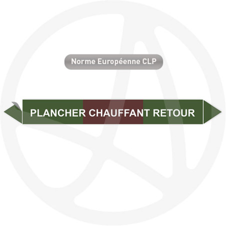 Marqueur de tuyauterie CLP Plancher chauffant retour
