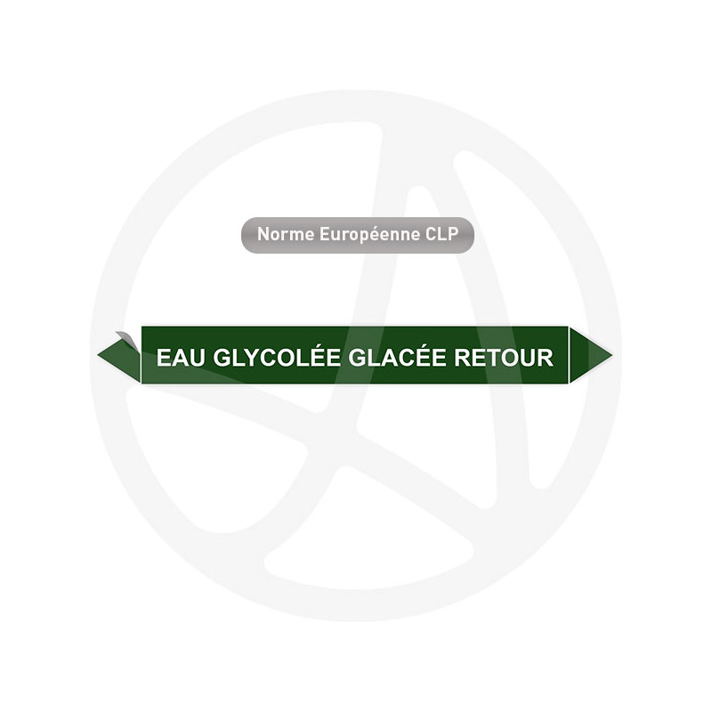 Marqueur de tuyauterie CLP Eau glycolée glacée retour
