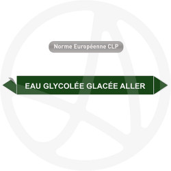 Marqueur de tuyauterie CLP Eau glycolée glacée aller