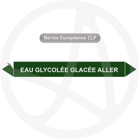 Marqueur de tuyauterie CLP Eau glycolée glacée aller