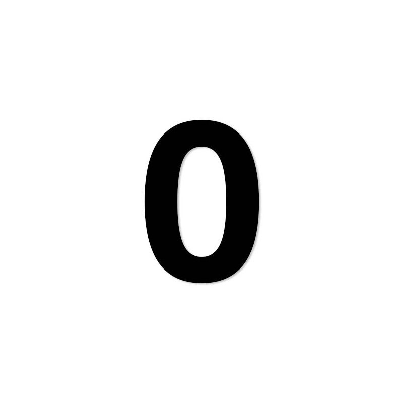 Chiffre découpé laser : 0