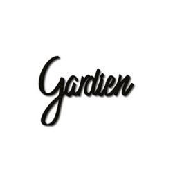 Mot découpé au laser : GARDIEN
