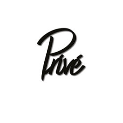Mot découpé au laser : PRIVÉ