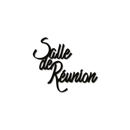 Mot découpé au laser : SALLE DE RÉUNION