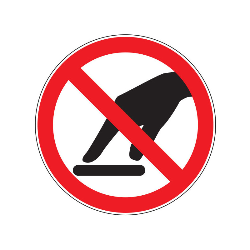 Pictogramme d'interdiction  Interdiction de toucher