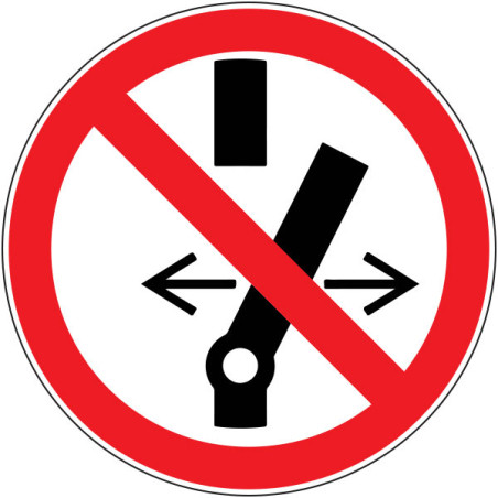 Pictogramme d'interdiction  Ne pas modifier la position  de l'interrupteur