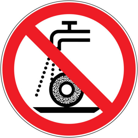Pictogramme d'interdiction  Ne pas utiliser pour rectification humide