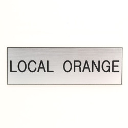 Plaque de porte LOCAL ORANGE Etiquette gravoply